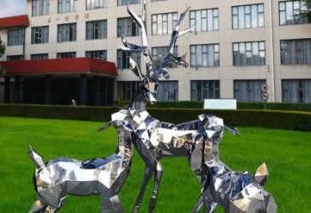 徐州不锈钢麋鹿雕塑美观耐用的艺术品