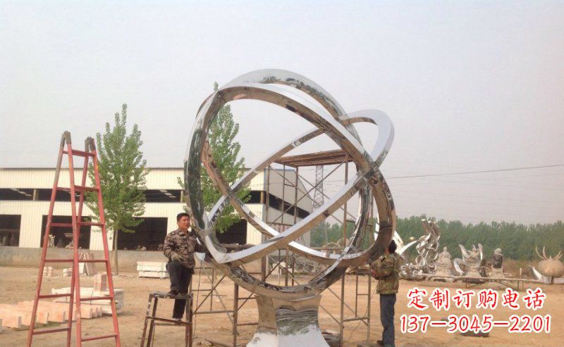 徐州不锈钢抽象圆环雕塑 (2)