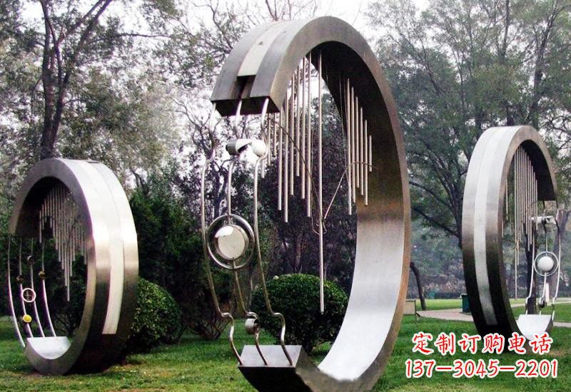 徐州不锈钢抽象圆环聆听雕塑