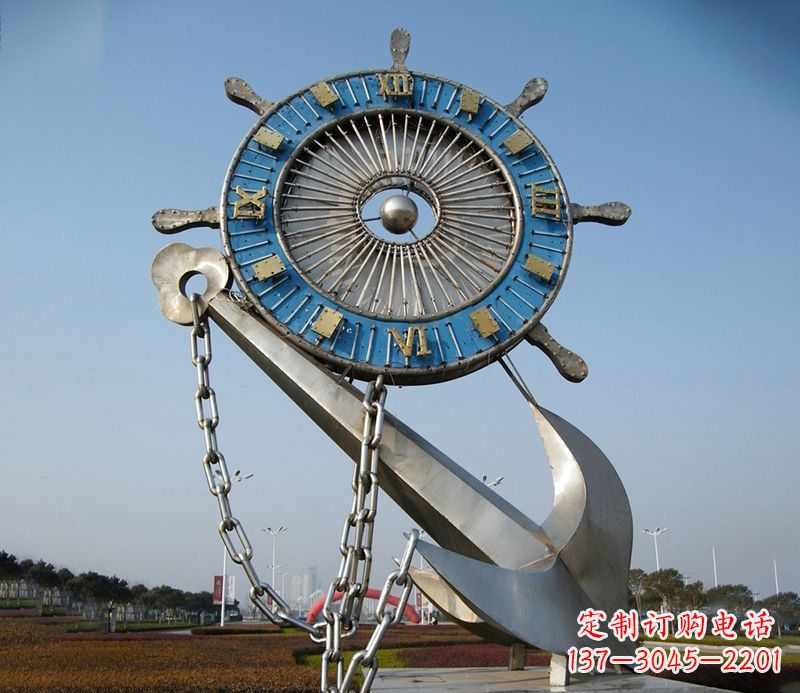 徐州不锈钢船舵雕塑 广场