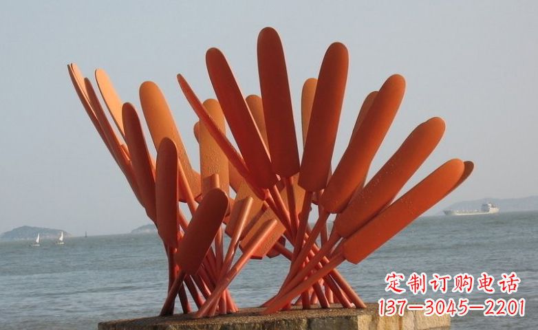徐州不锈钢船桨海边景观雕塑