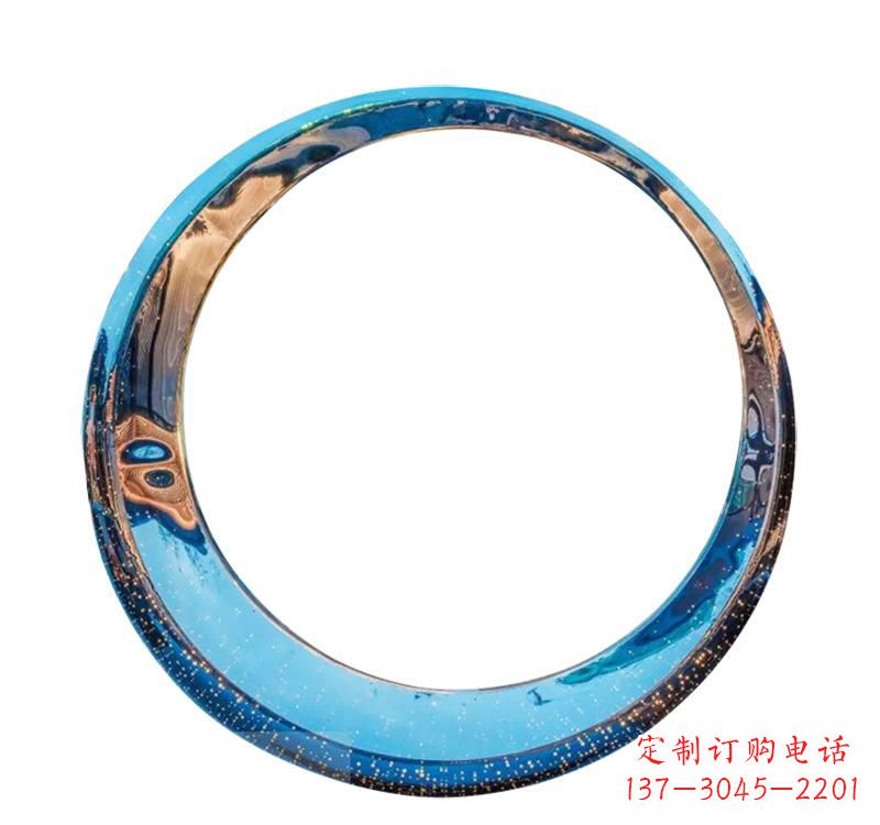徐州不锈钢创意景观圆环雕塑
