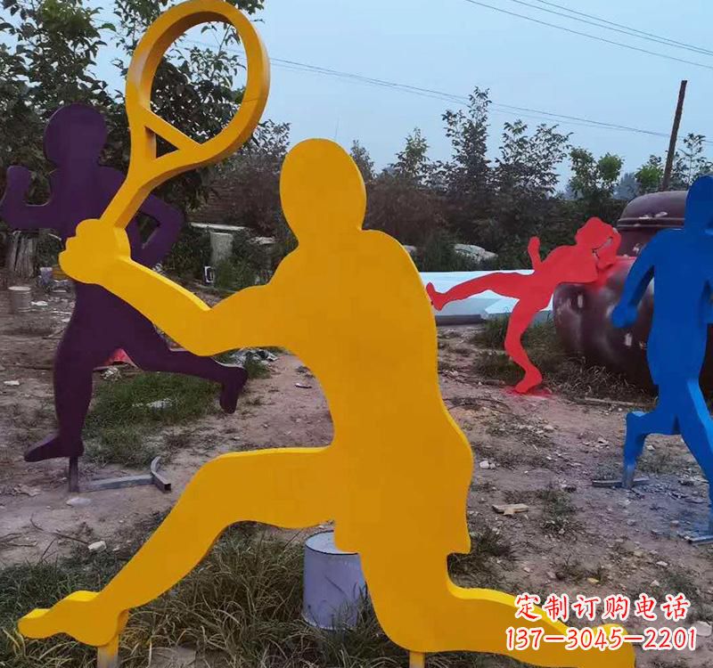 徐州不锈钢打羽毛球雕塑2