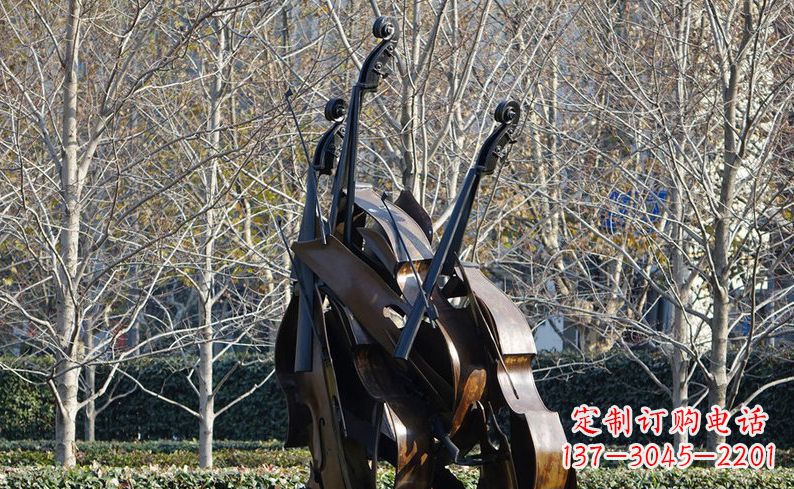 徐州不锈钢大提琴乐器雕塑