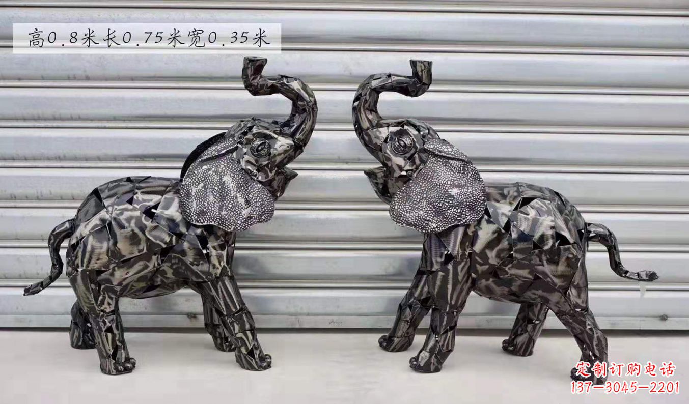 徐州不锈钢大象动物户外摆件