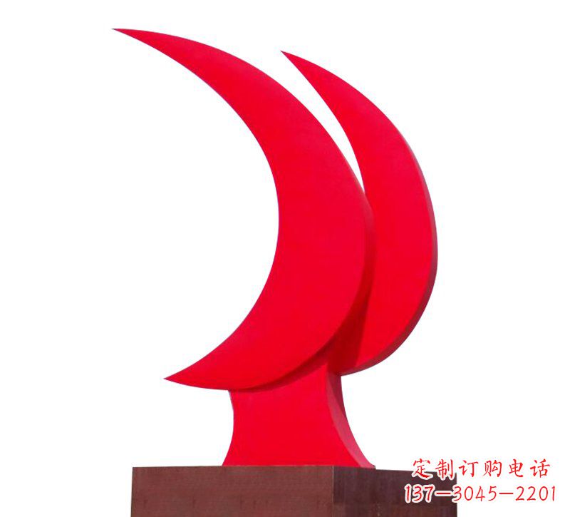 徐州不锈钢党建党旗标志雕塑