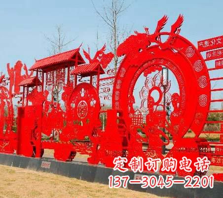 徐州不锈钢党旗党建雕塑