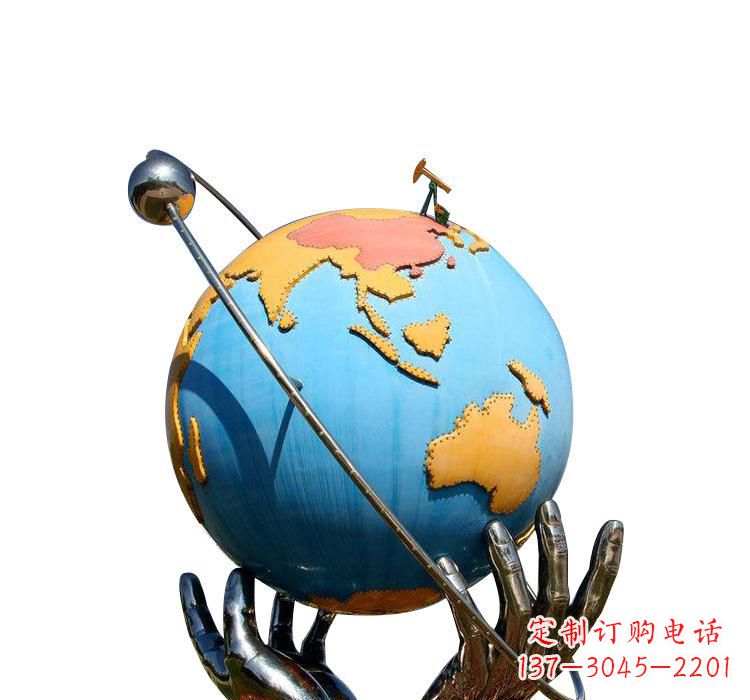 徐州不锈钢地球雕塑象征着世界和平