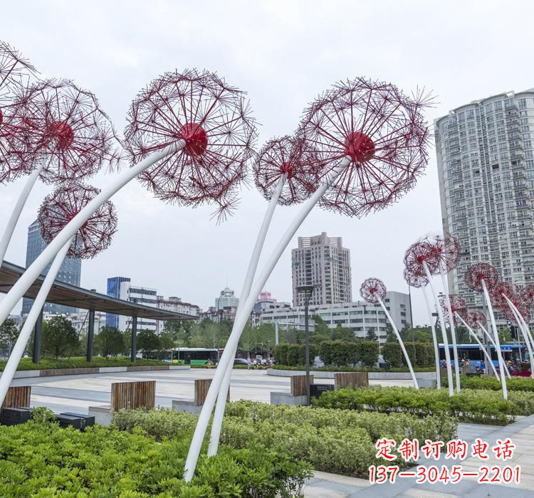 徐州不锈钢灯饰蒲公英雕塑