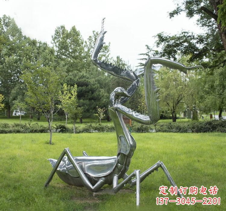 徐州不锈钢动物螳螂雕塑