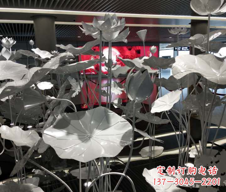 徐州不锈钢锻造荷花雕塑