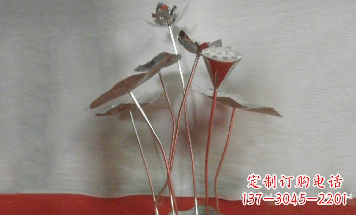 徐州不锈钢锻造荷花荷叶雕塑