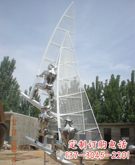 徐州不锈钢帆船雕塑