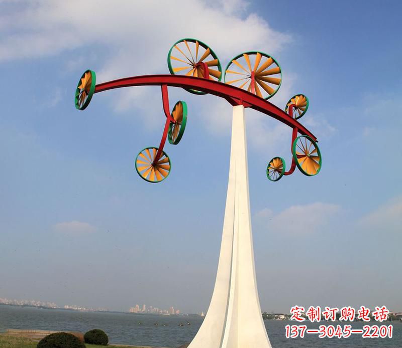 徐州不锈钢风车烤漆雕塑