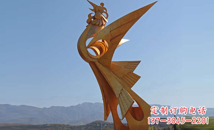 徐州不锈钢凤凰抽象雕塑
