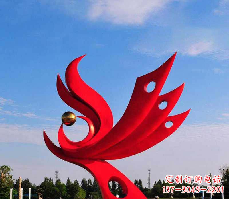 徐州不锈钢凤凰宝地雕塑