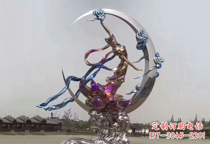 徐州不锈钢公园嫦娥奔月雕塑