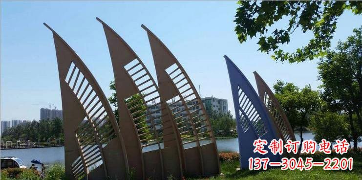 徐州不锈钢公园抽象船帆雕塑