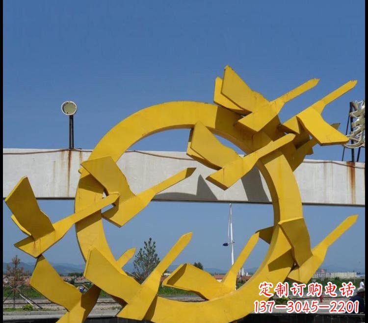 徐州不锈钢公园抽象大雁雕塑
