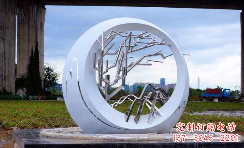 徐州不锈钢公园抽象树枝雕塑