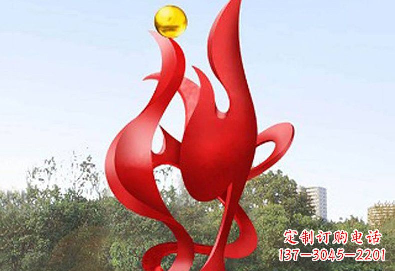 徐州不锈钢公园古代神兽凤凰雕塑