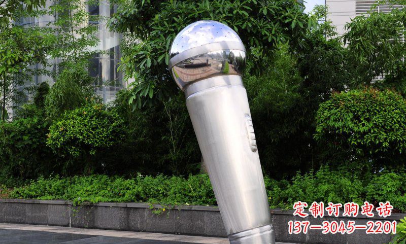 徐州不锈钢公园话筒雕塑
