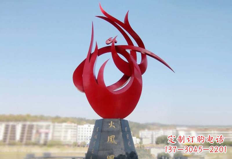 徐州不锈钢公园火凤凰雕塑