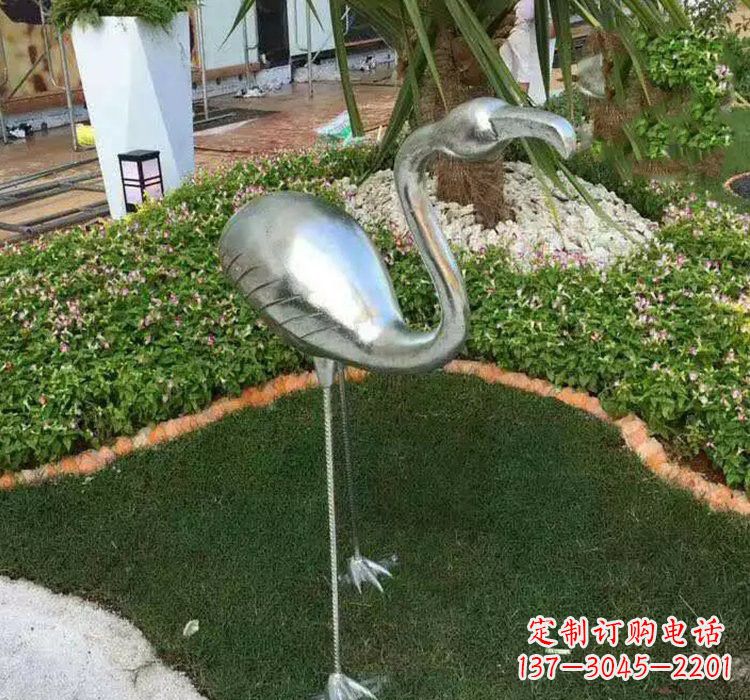 徐州不锈钢公园火烈鸟雕塑2