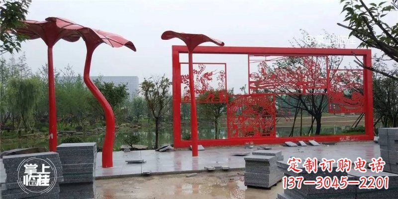徐州不锈钢公园剪纸龙凤雕塑