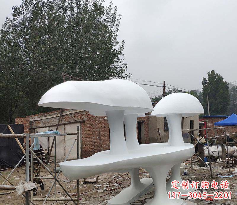 徐州不锈钢公园蘑菇云朵雕塑