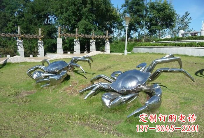 徐州不锈钢公园螃蟹雕塑