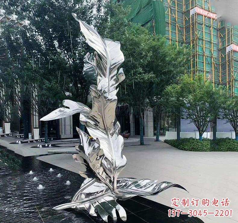 徐州不锈钢公园树叶雕塑