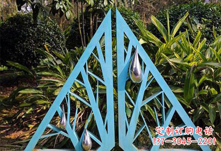 徐州不锈钢公园水滴和树枝雕塑