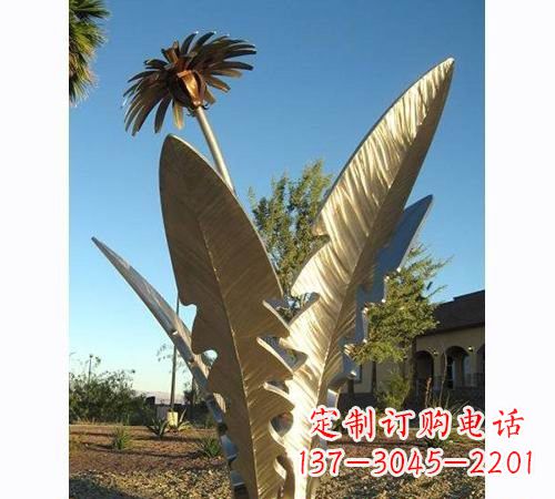 徐州不锈钢公园植物蒲公英雕塑