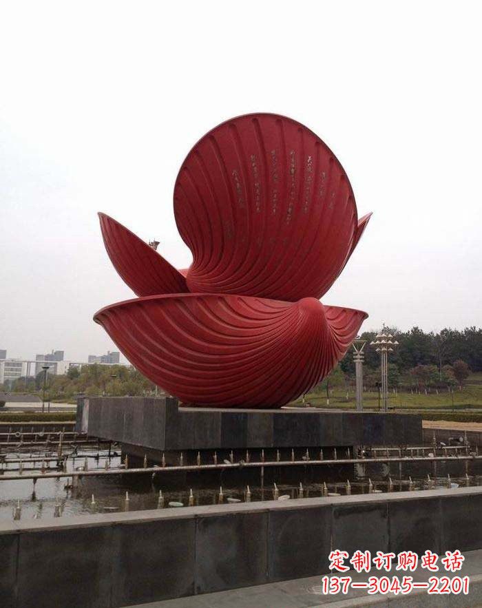 徐州不锈钢广场贝壳喷泉雕塑