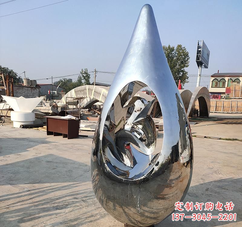 徐州不锈钢广场大型水滴雕塑