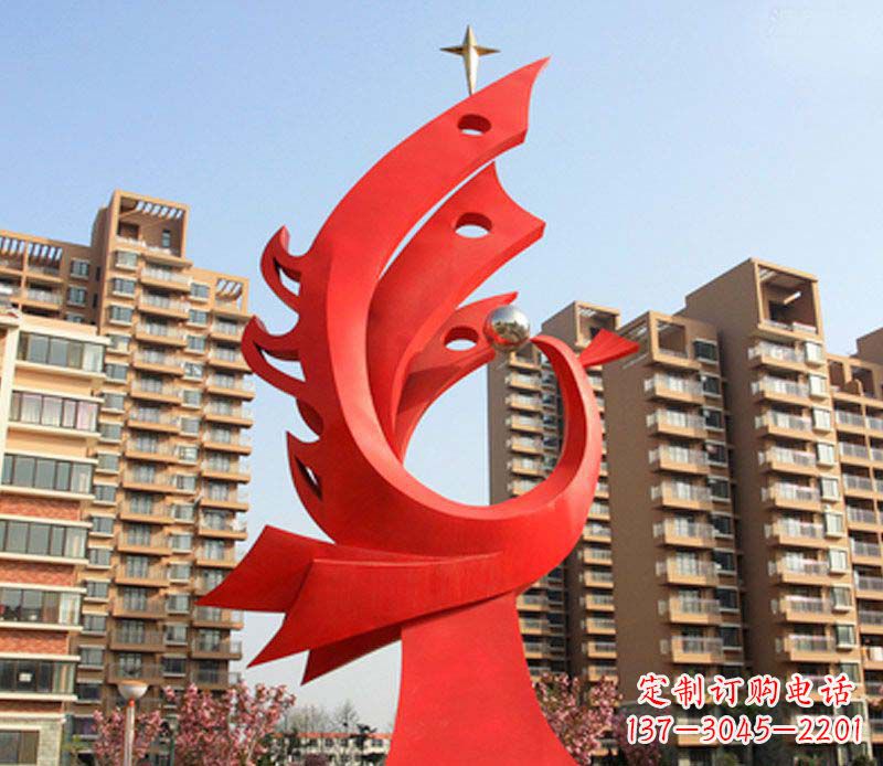 徐州不锈钢广场凤凰景观摆件