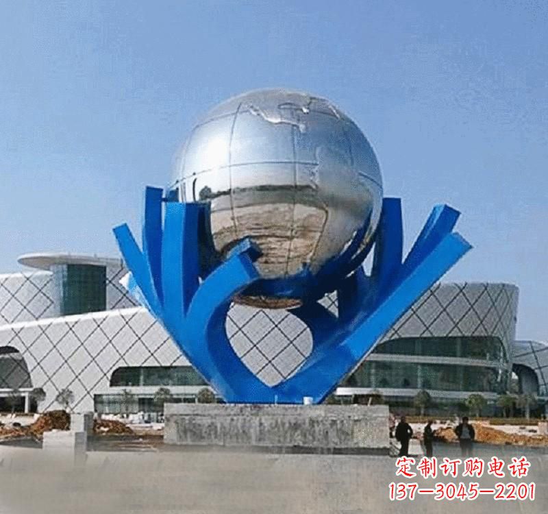 徐州不锈钢广场手托地球雕塑