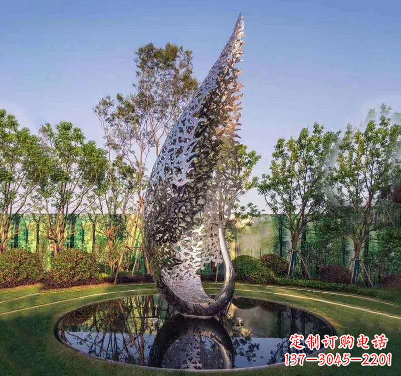 徐州不锈钢海浪凤凰雕塑