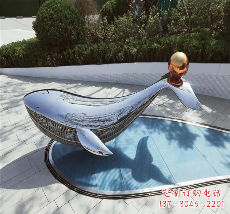 徐州不锈钢海豚动物雕塑