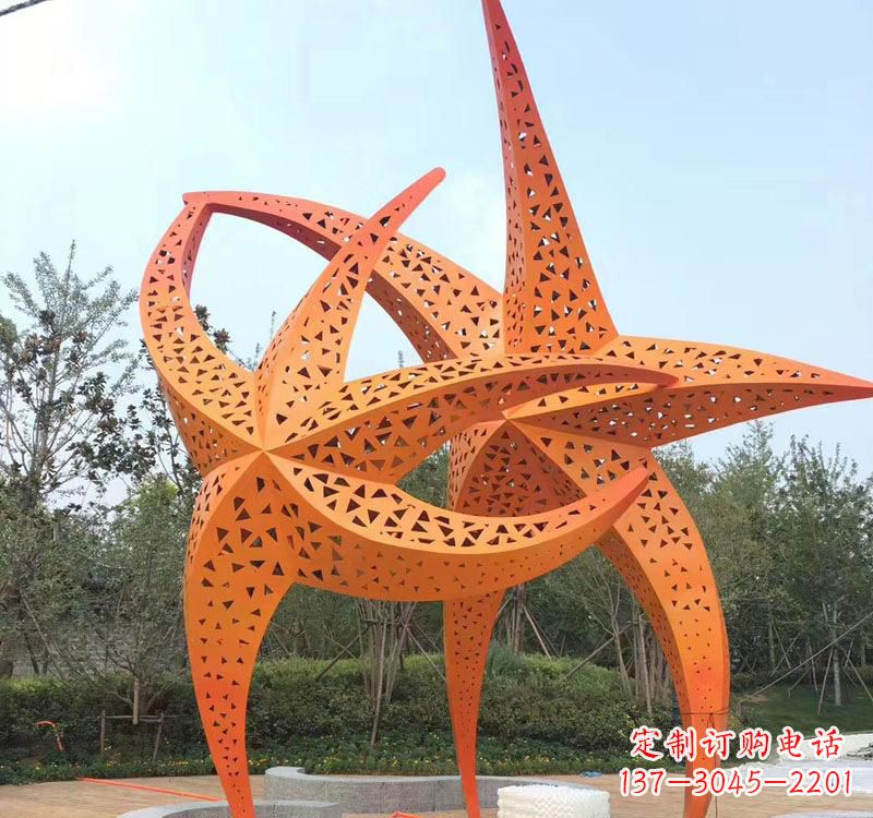 徐州不锈钢海星海洋动物雕塑
