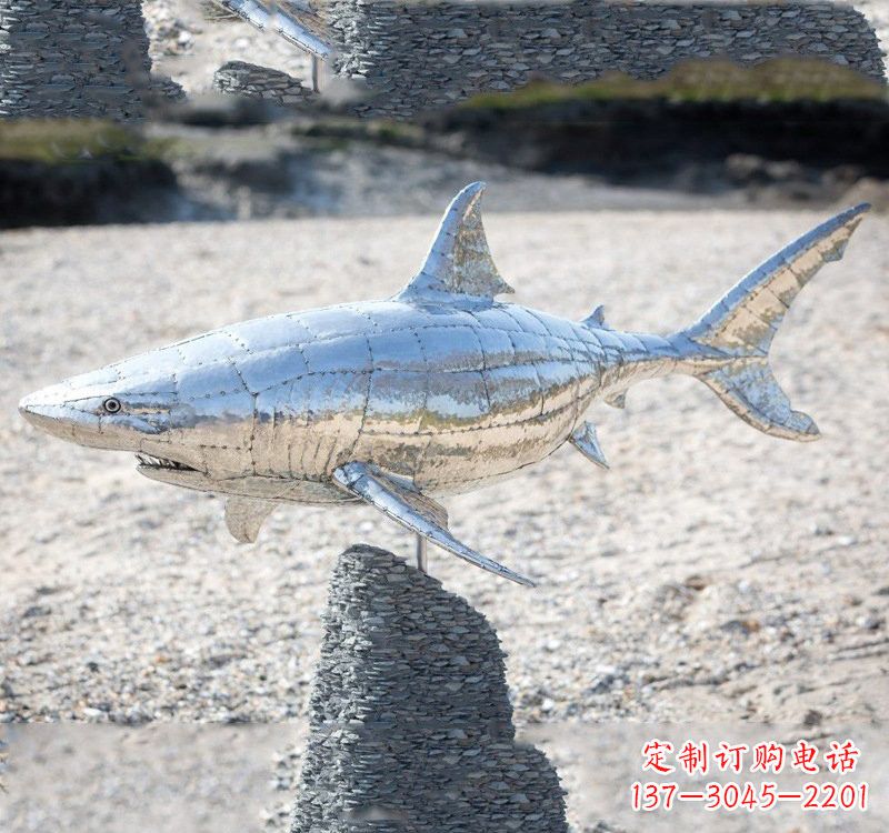 徐州不锈钢海洋公园鲨鱼动物雕塑
