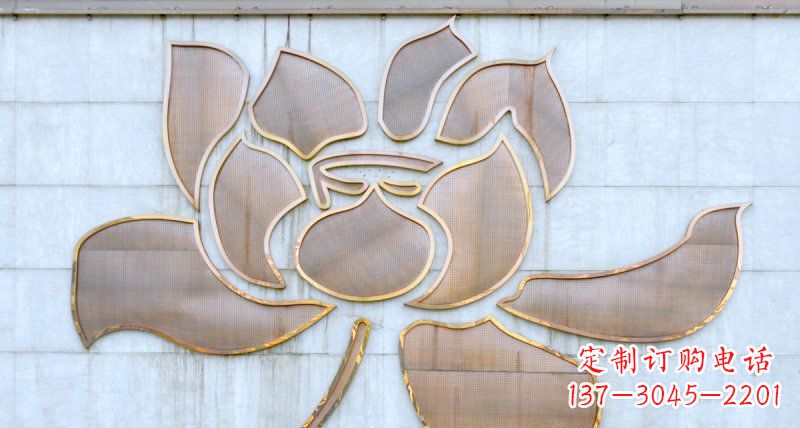 徐州不锈钢荷花浮雕雕塑