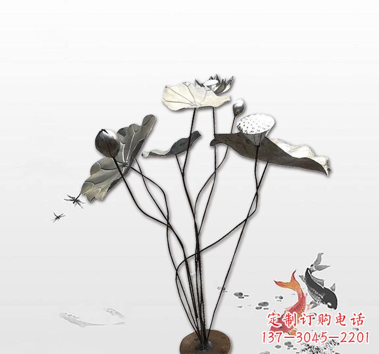 徐州不锈钢荷花荷叶雕塑
