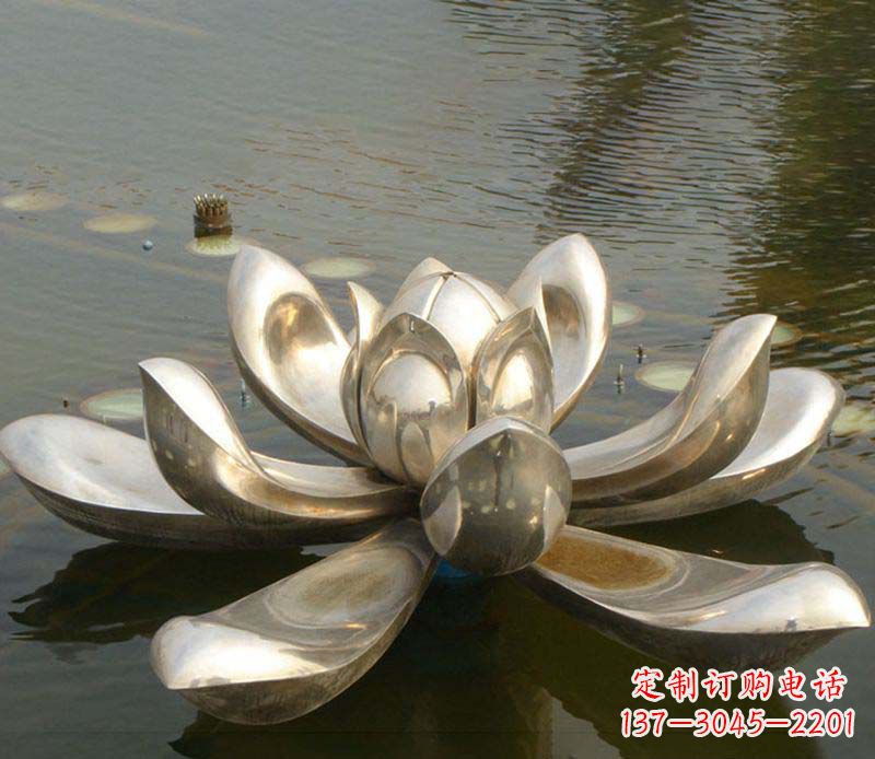 徐州不锈钢荷花景观雕塑 (2)