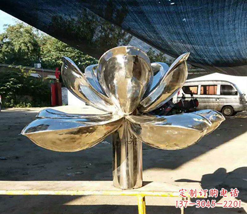 徐州不锈钢荷花小区景观雕塑