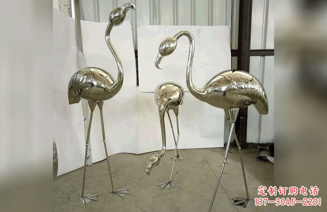 徐州不锈钢火烈鸟景观雕塑