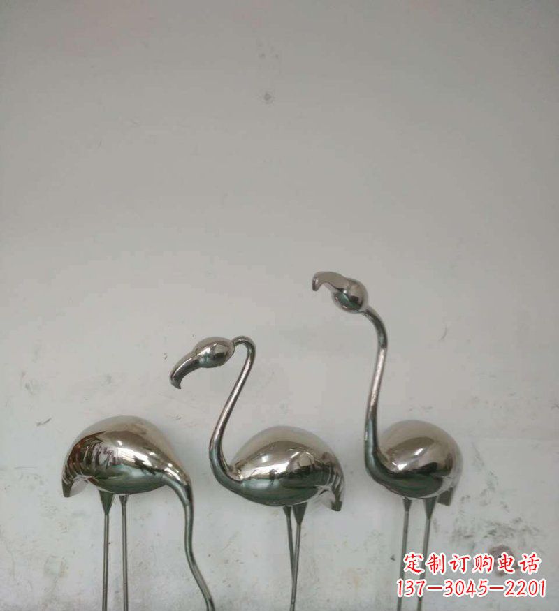 徐州不锈钢火烈鸟公园动物雕塑
