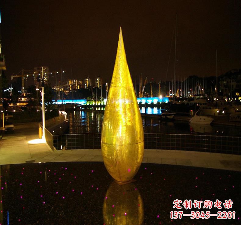 徐州不锈钢景观水滴雕塑