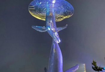 徐州不锈钢鲸鱼雕塑——传承着海洋的精灵魅力
